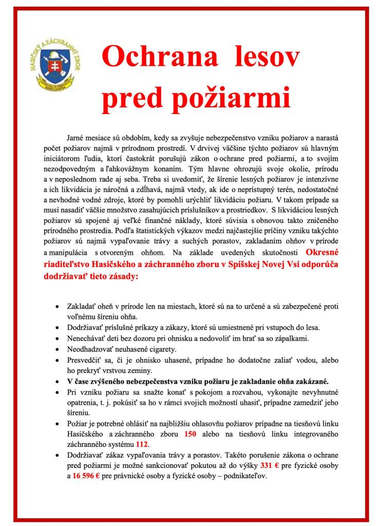 Ochrana lesov pred požiarmi