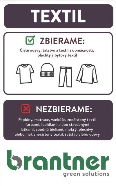 Jesenný zber textilu v Smolníku: 25.9., 2.10., 9.10. a 16.10.2026
